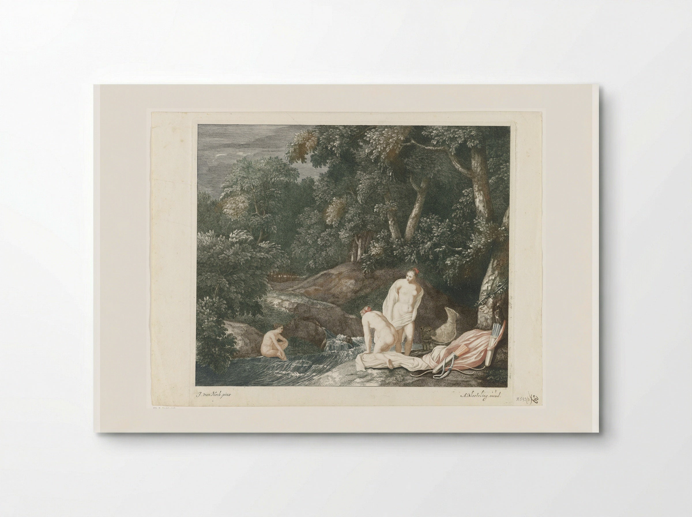 Diana and her Nymphs Bathing in a River - Abraham Bloteling - Poster