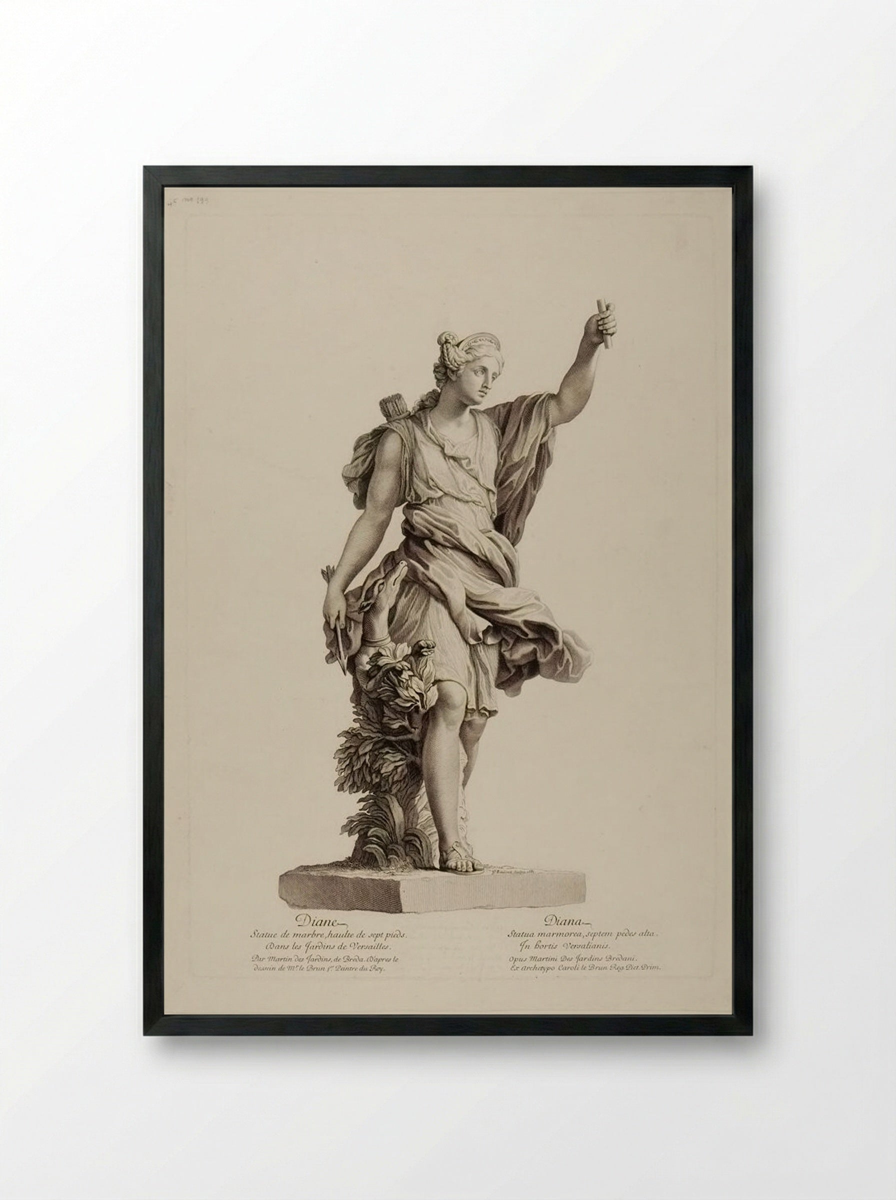Diana - Gérard Edelinck - Framed Print Black
