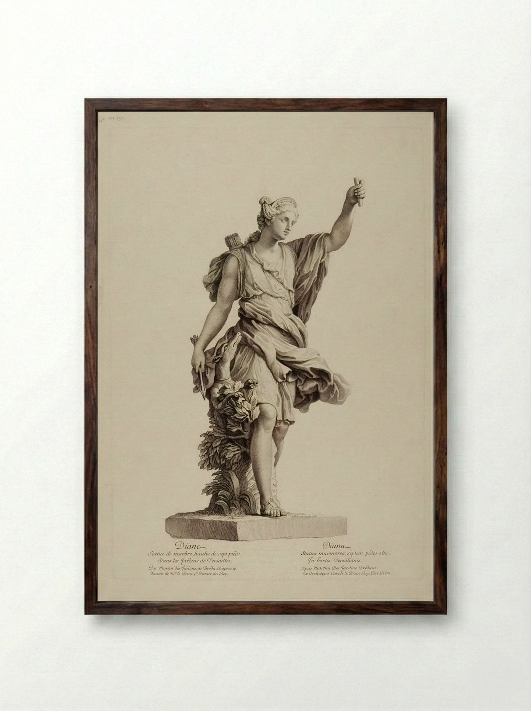 Diana - Gérard Edelinck - Framed Print Dark Wood