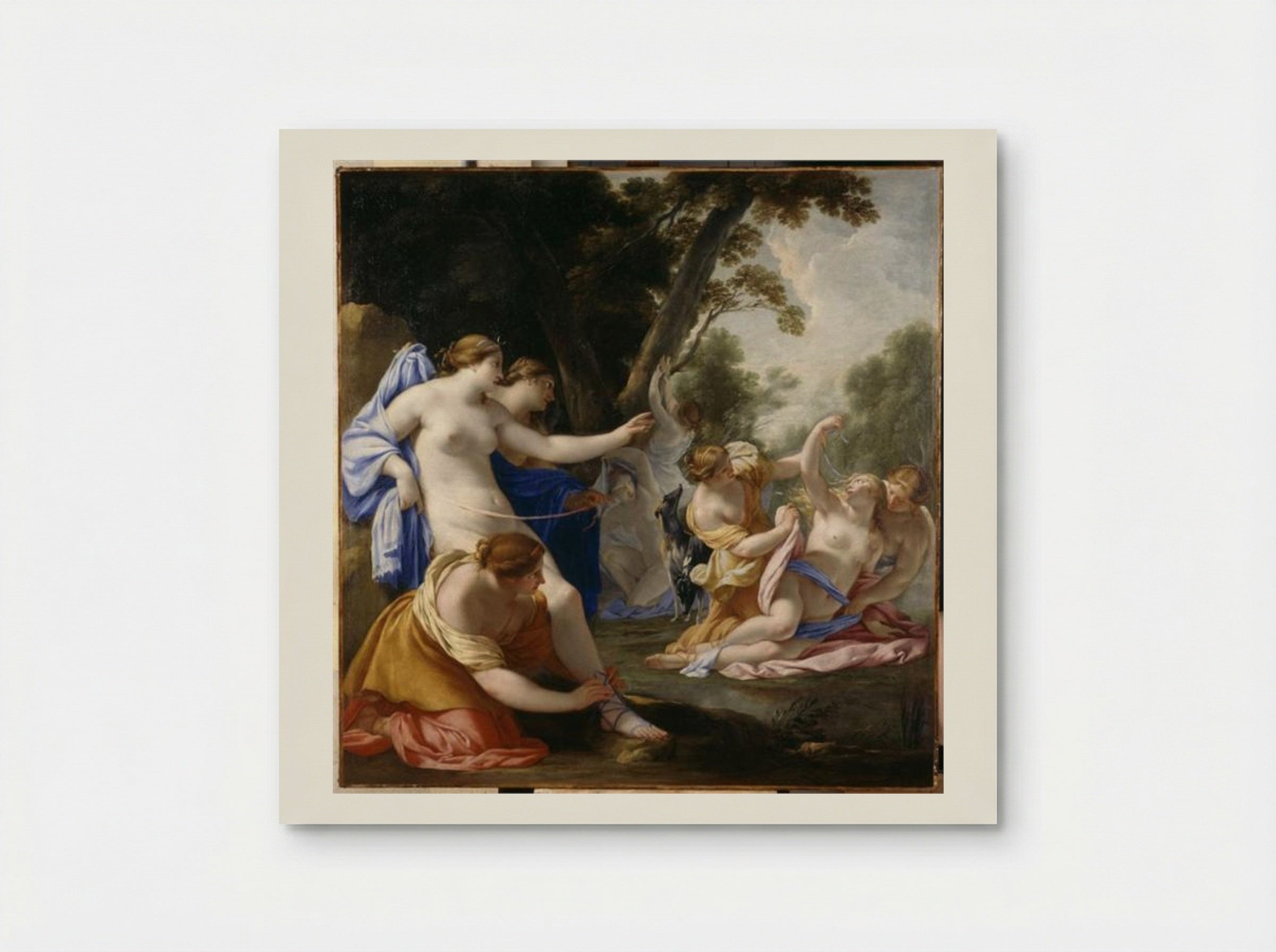 Diane découvrant la grossesse de Callisto - Eustache Le Sueur - Poster