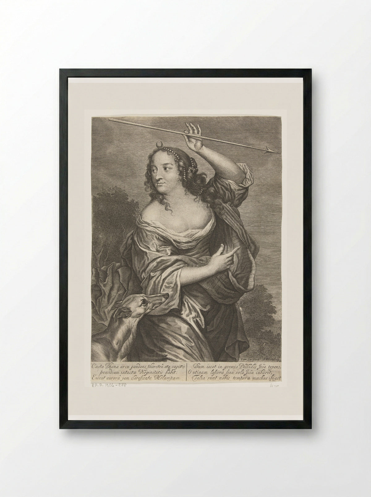 Diane de Poitiers as Diana - Abraham Bloteling - Framed Print Black