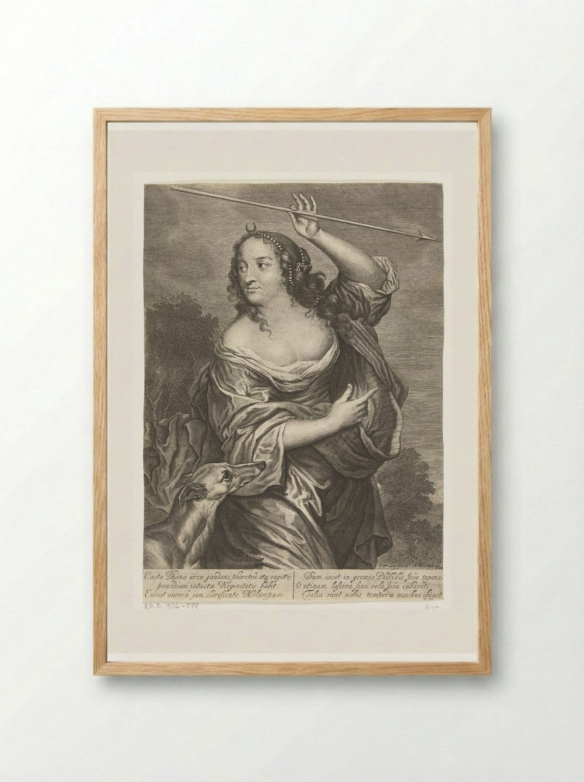 Diane de Poitiers as Diana - Abraham Bloteling - Framed Print Wood