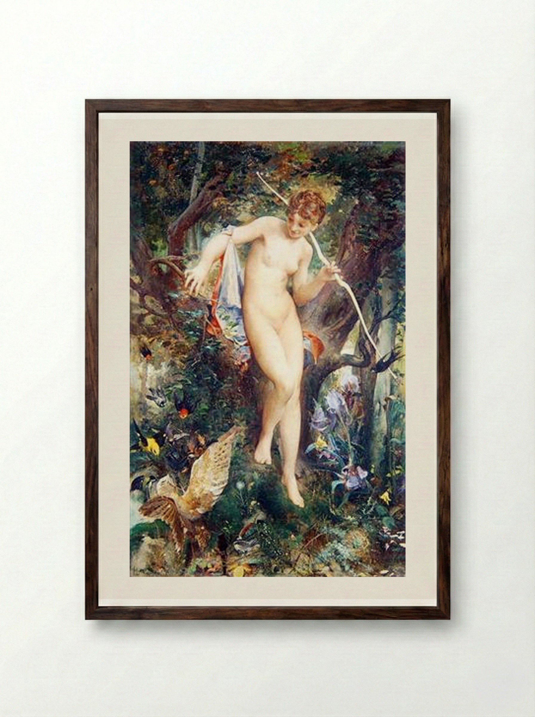 Diane - Luc-Olivier Merson - Framed Print Dark Wood