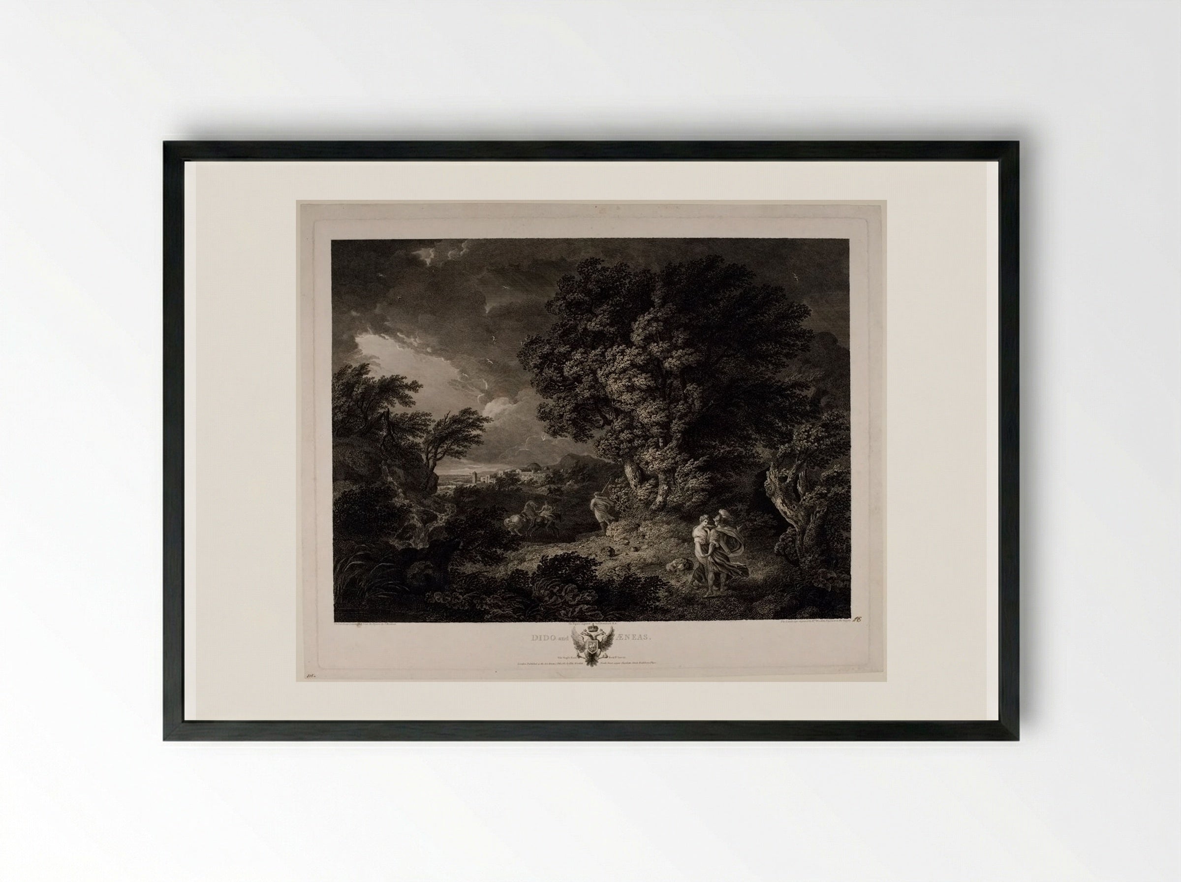Dido and Aeneas - Francesco Bartolozzi - Framed Print Black