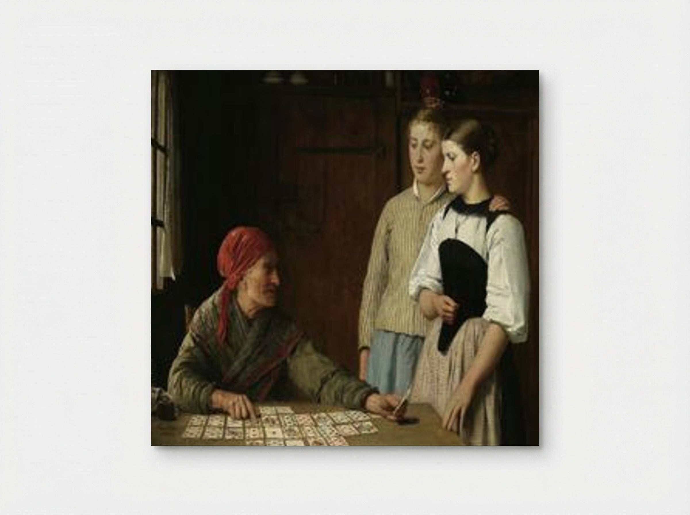 Die Kartenlegerin (The Card Reader) - Albert Anker - Poster