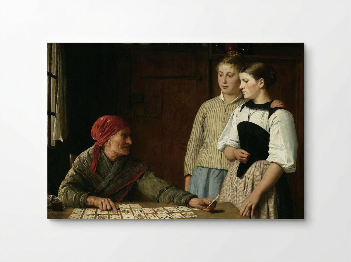 Die Kartenlegerin (The Card Reader) - Albert Anker - Poster