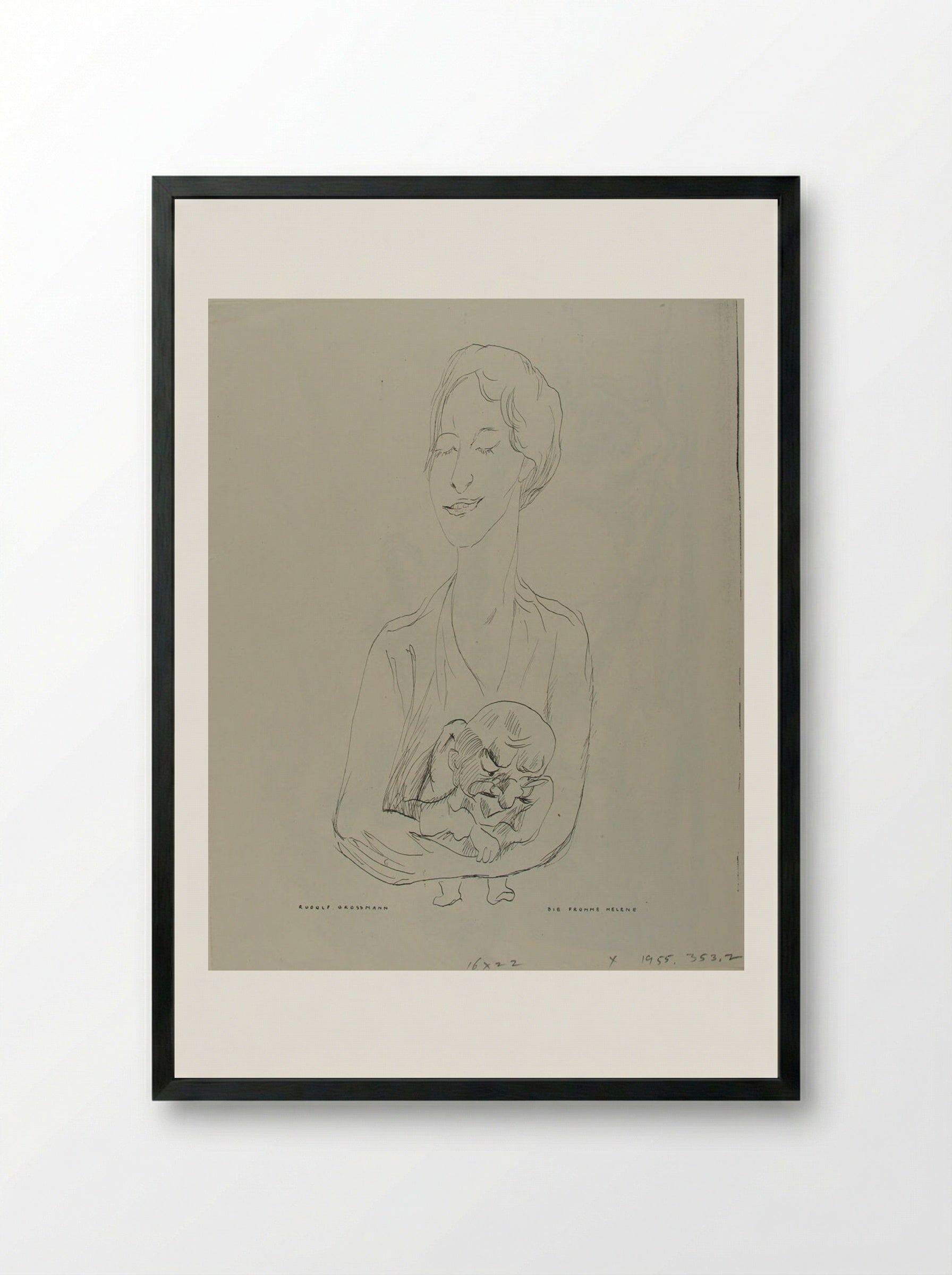 Die fromme Helene - Rudolf Grossmann - Framed Print Black