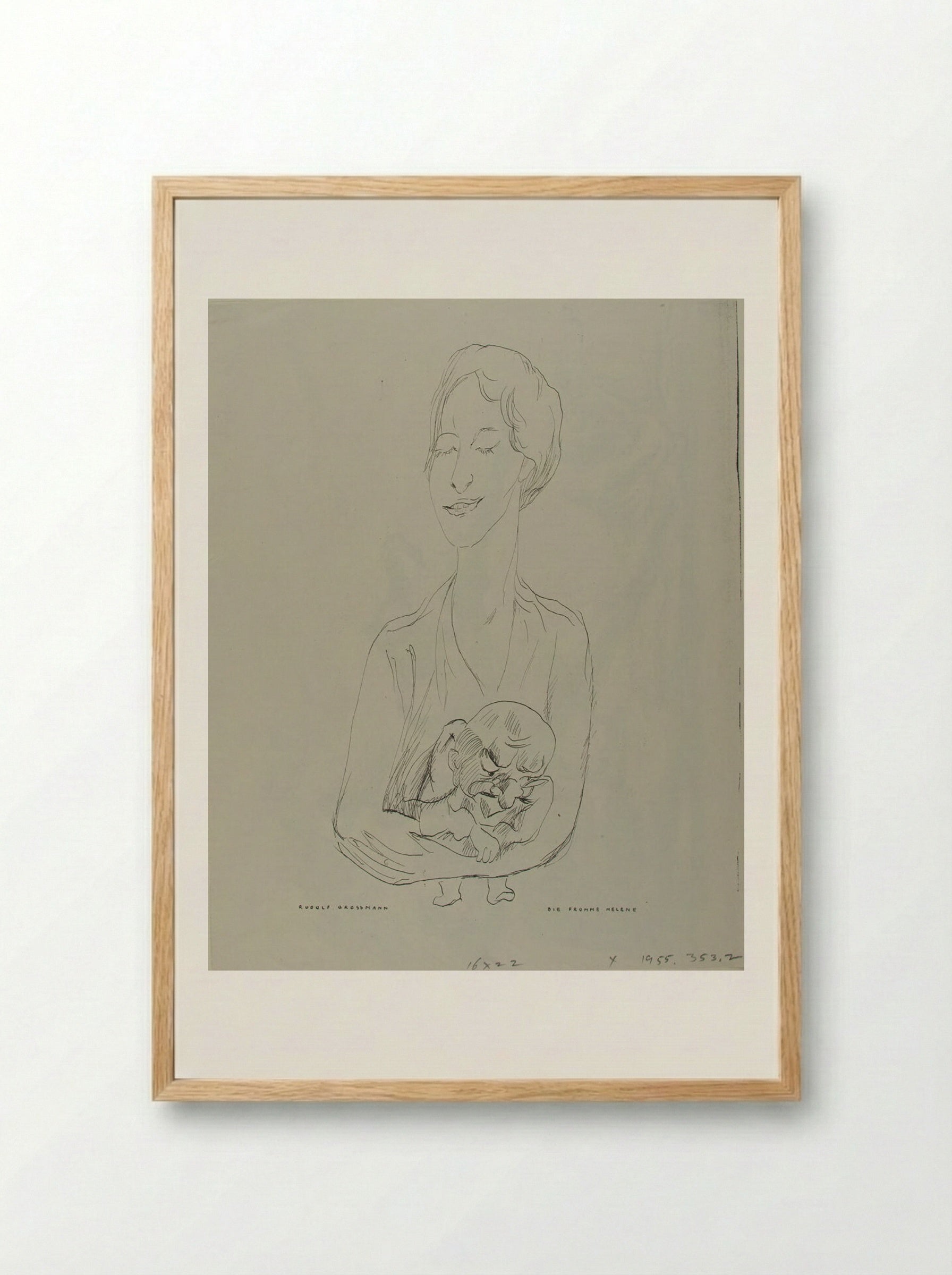 Die fromme Helene - Rudolf Grossmann - Framed Print Wood