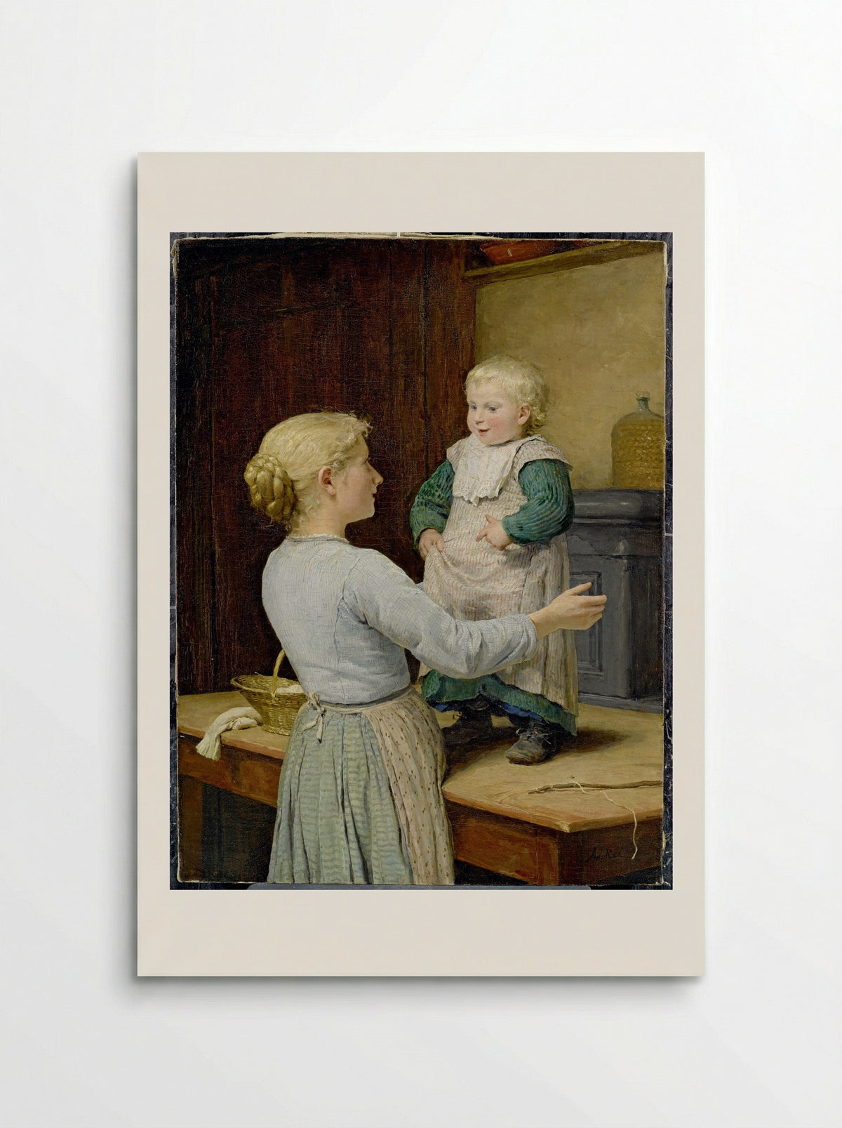 Die ältere Schwester (The Older Sister) - Albert Anker - Poster