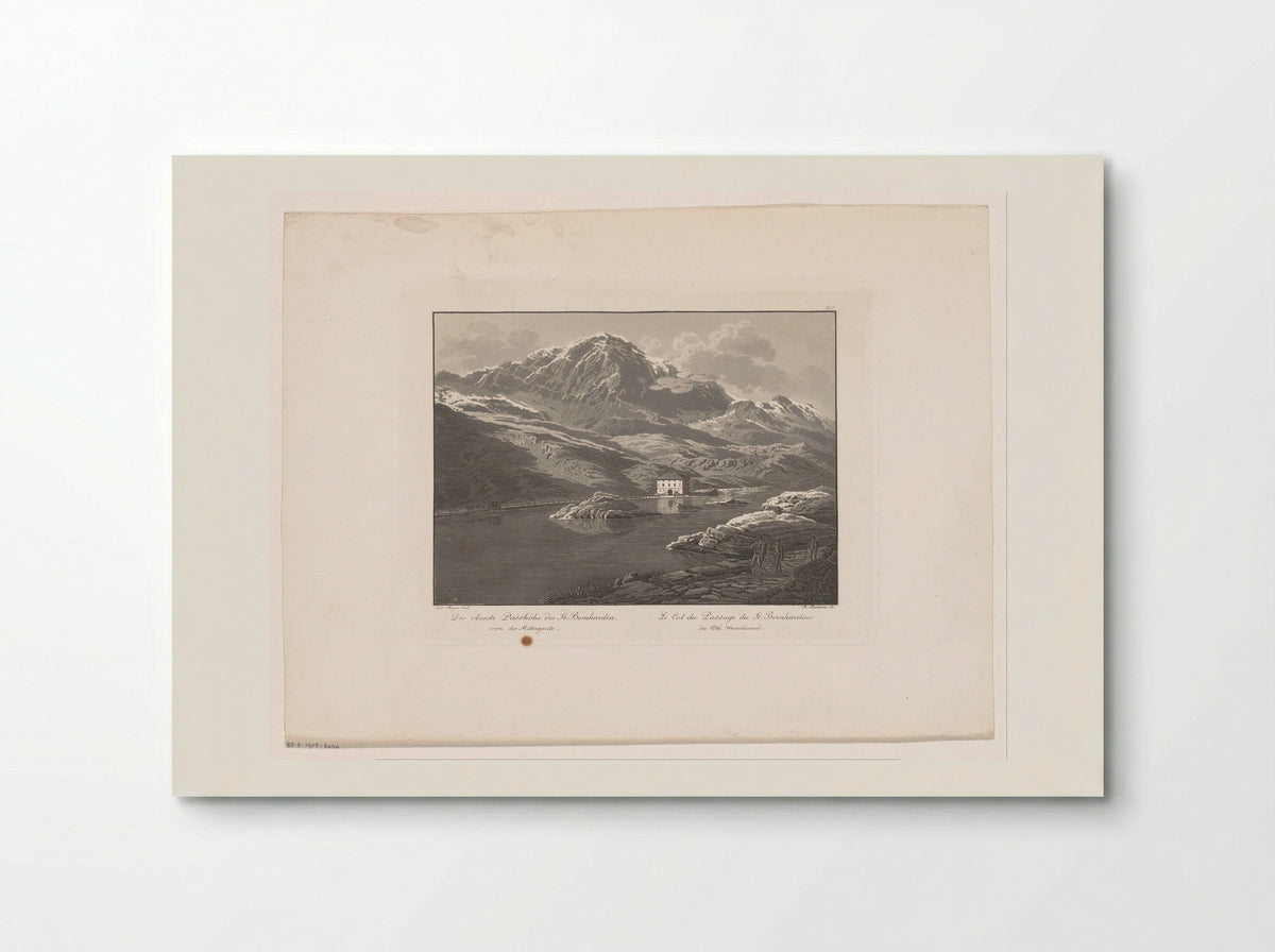 Die oberste Passhöhe des St. Bernhardin - Johann Jakob Meyer - Poster