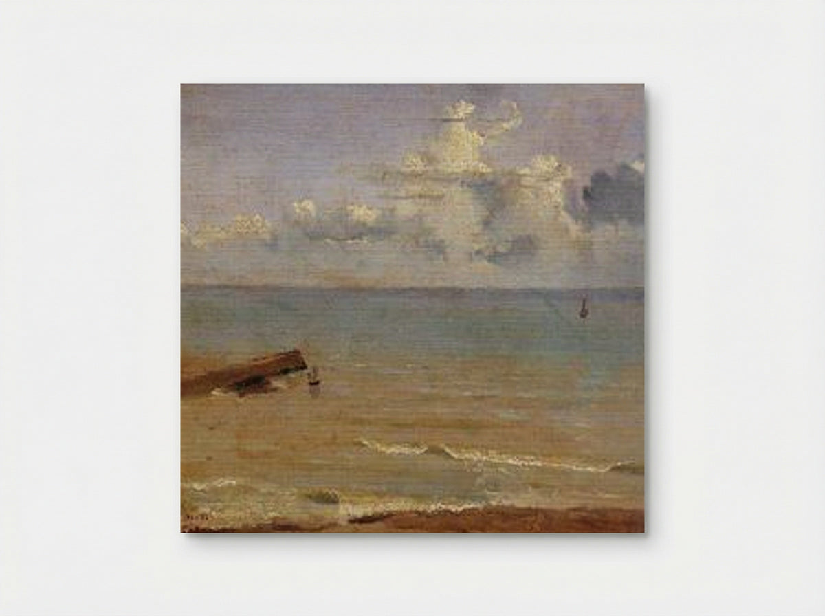 Dieppe, End of a Pier and the Sea - Camille Corot - Poster