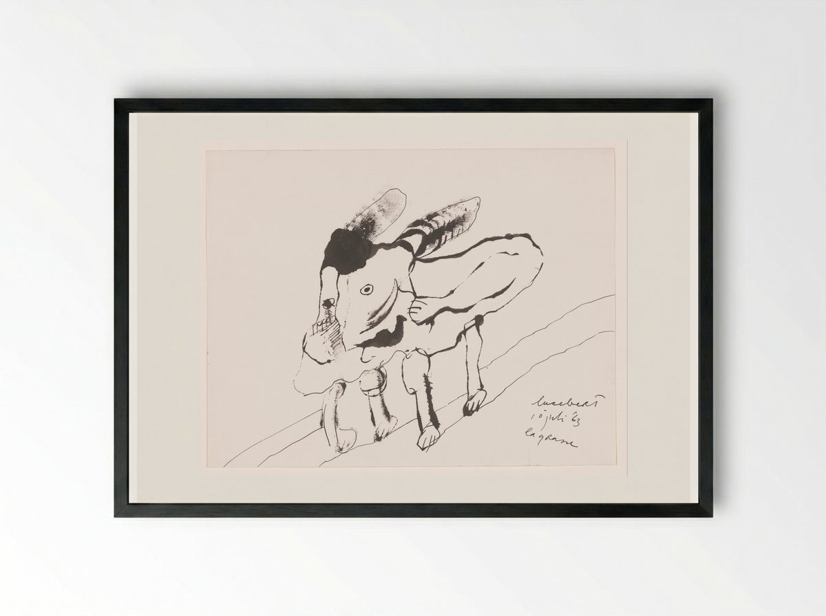 Dier met vijf benen - Lucebert - Framed Print Black
