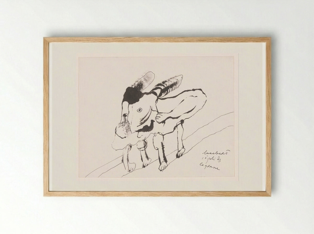 Dier met vijf benen - Lucebert - Framed Print Wood