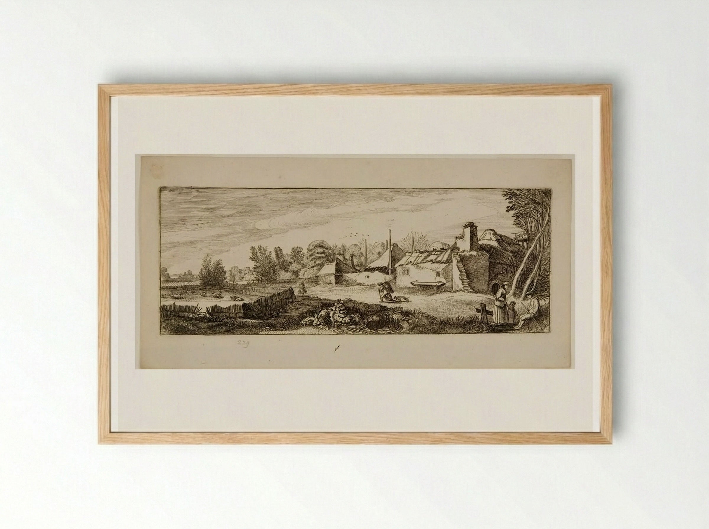Dilapidated Farm - Jan van de Velde II - Framed Print Wood
