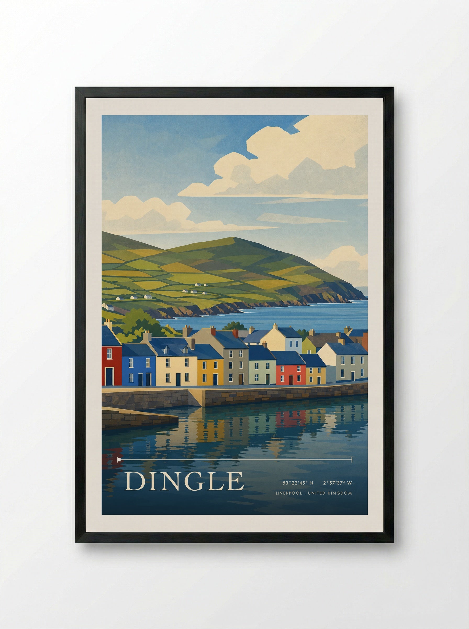 Dingle Liverpool United Kingdom Travel Poster - Framed Print Black