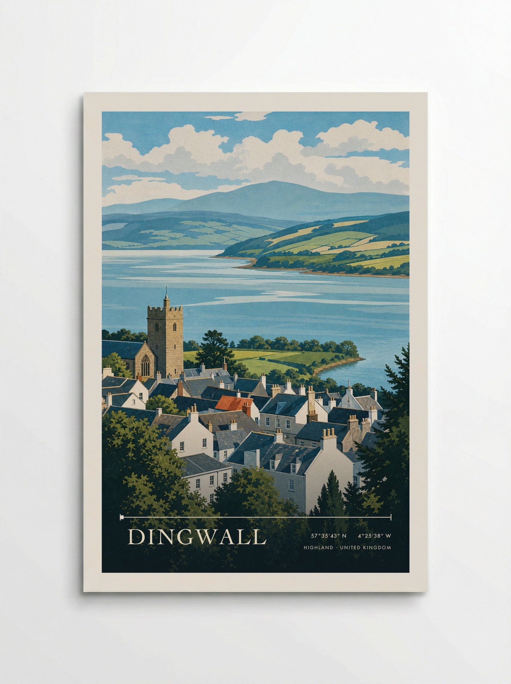 Dingwall Highland United Kingdom Travel Poster - Poster