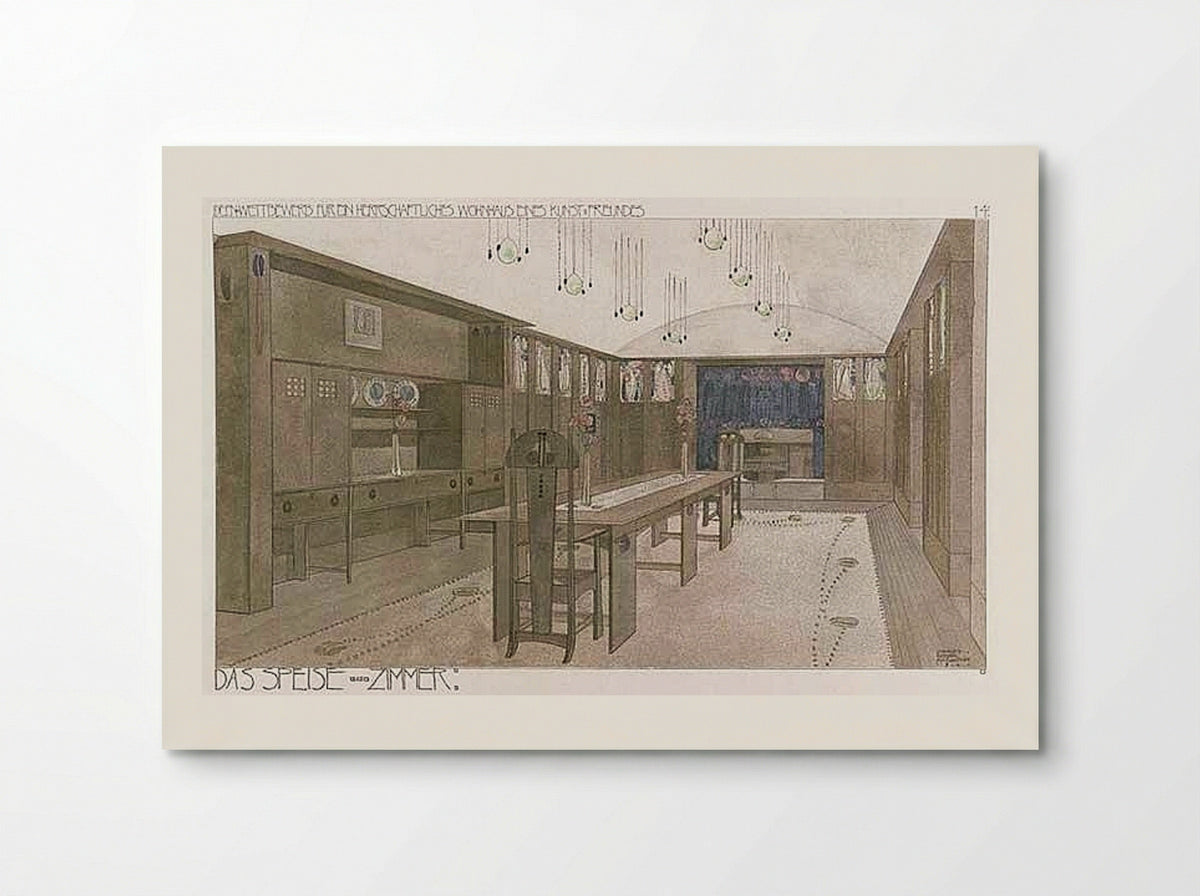 Dining Room (Haus eines Kunstfreundes) - Charles Rennie Mackintosh - Poster