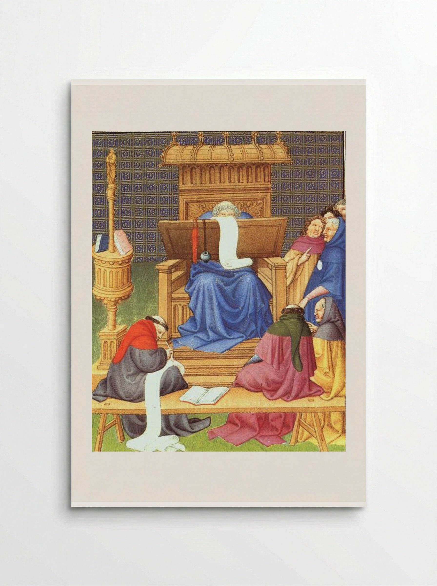 Diocrès Expounding the Scriptures - Limbourg brothers - Poster
