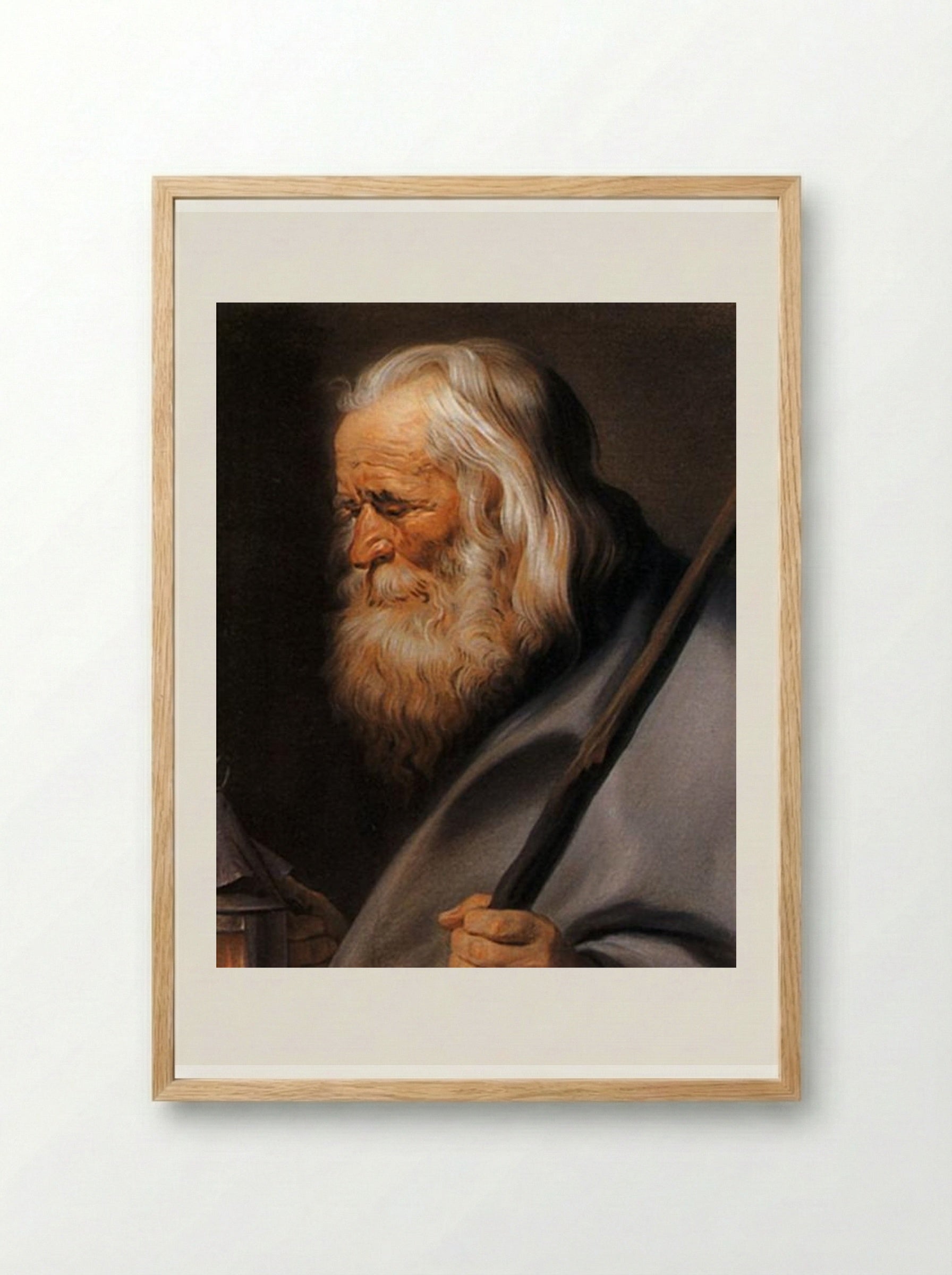 Diogenes, after Peter Paul Rubens - Maurice Quentin de La Tour - Framed Print Wood