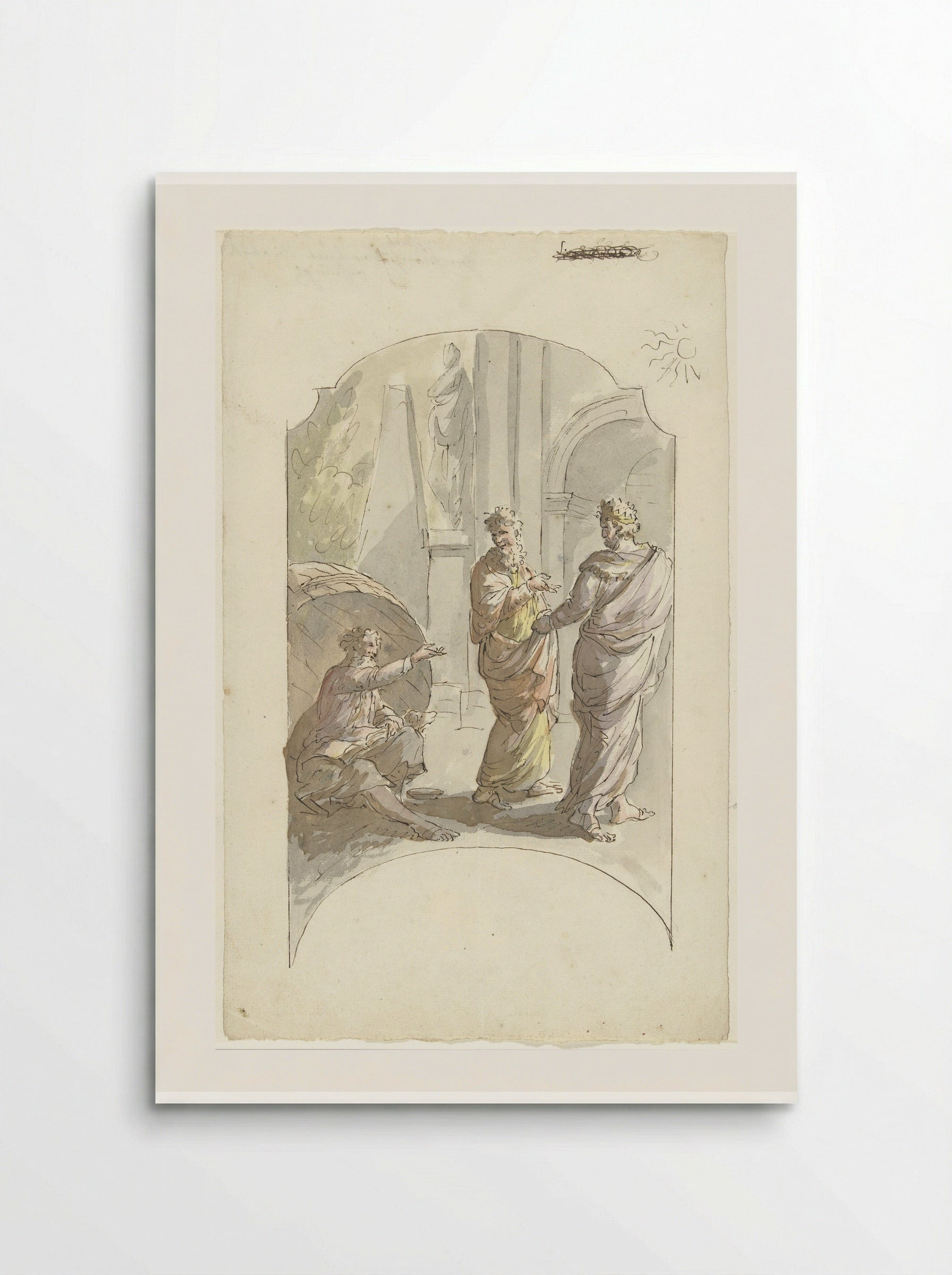 Diogenes and Alexander the Great - Elias van Nijmegen - Poster