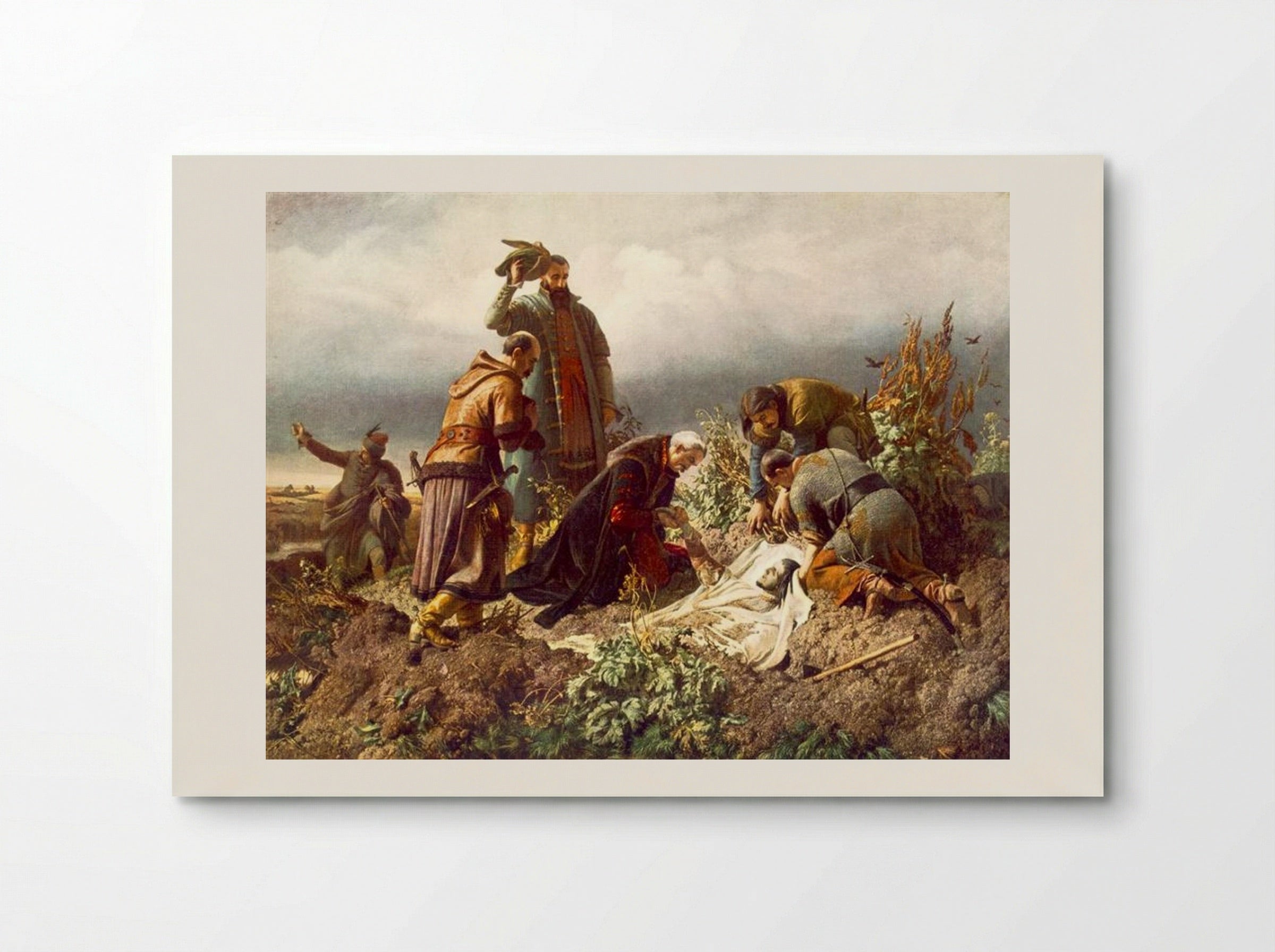 Discovery of the Body of King Louis II - Bertalan Székely - Poster