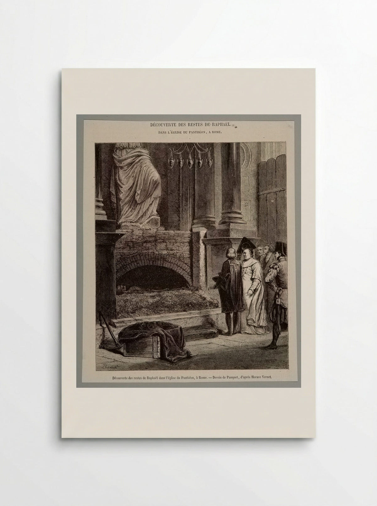 Discovery of the Remains of Raphael in the Pantheon in Rome - Stéphane Pannemaker - Poster