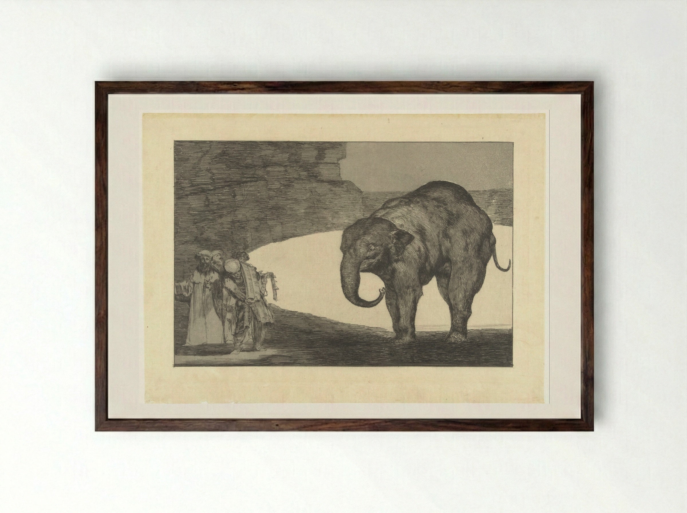 Disparate de bestia - Francisco de Goya - Framed Print Dark Wood