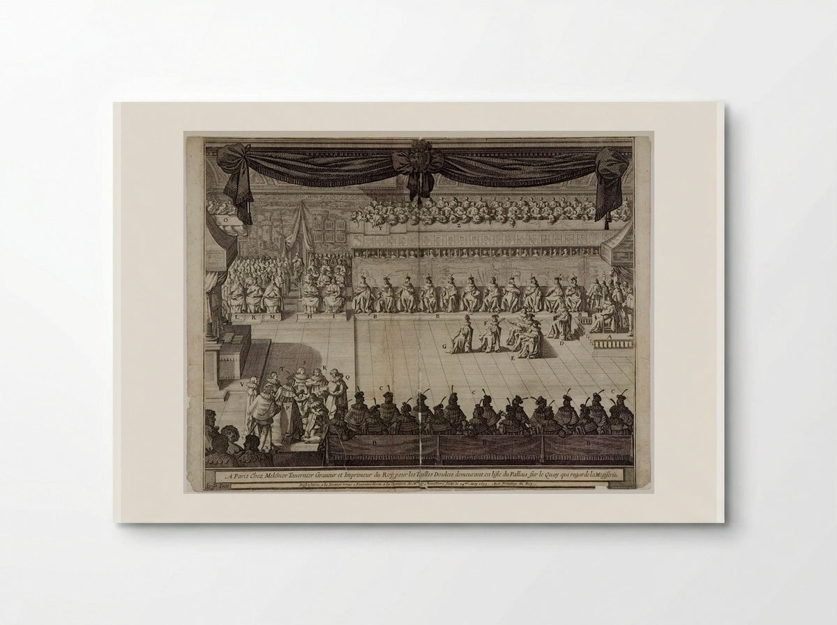 Disposition à la seance tenue à Fontainebleau - Abraham Bosse - Poster