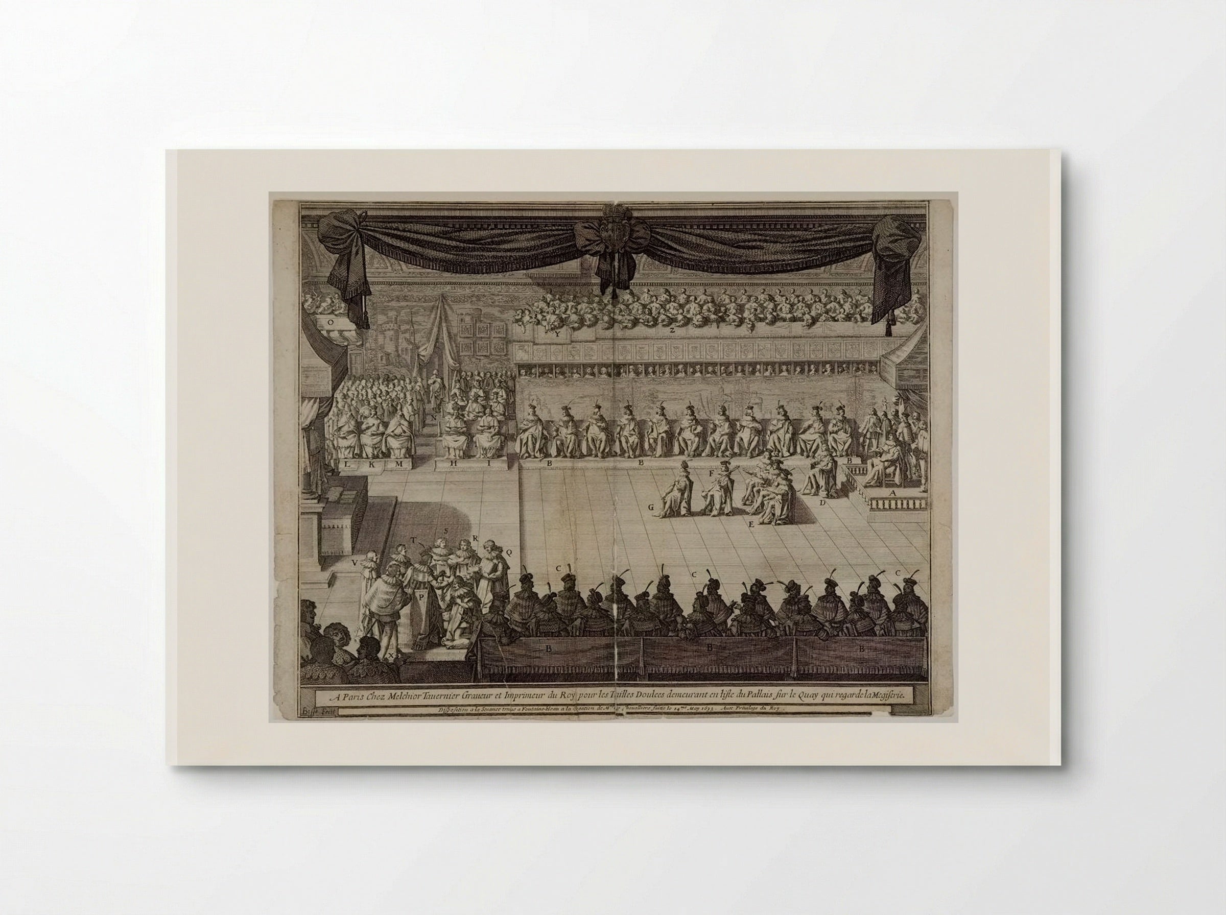 Disposition à la seance tenue à Fontainebleau - Abraham Bosse - Poster