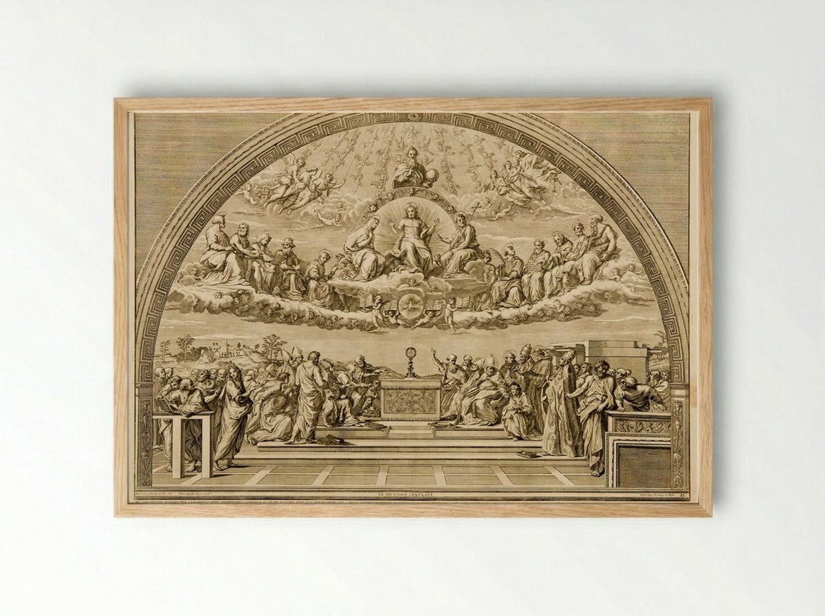 Dispute of the Sacrament - Francesco Faraone Aquila - Framed Print Wood