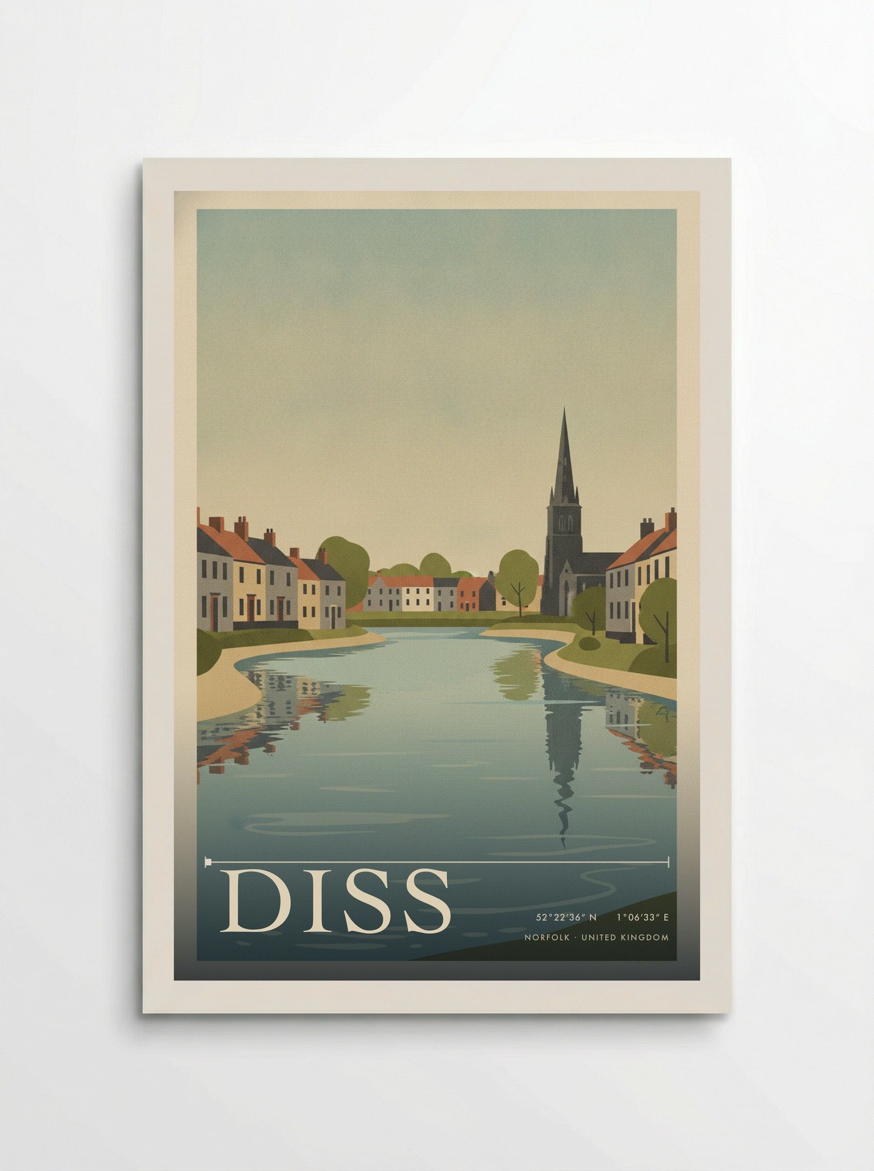 Diss Norfolk United Kingdom Travel Poster - Poster