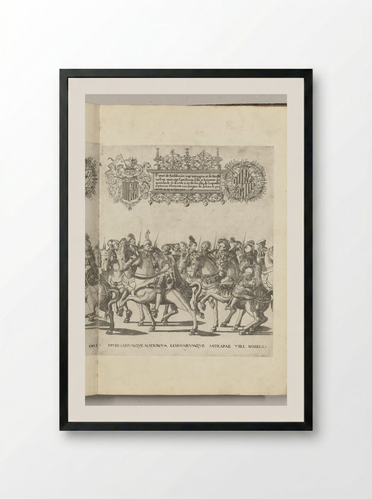Diverse edelen, plaat U - Nicolaas Hogenberg - Framed Print Black