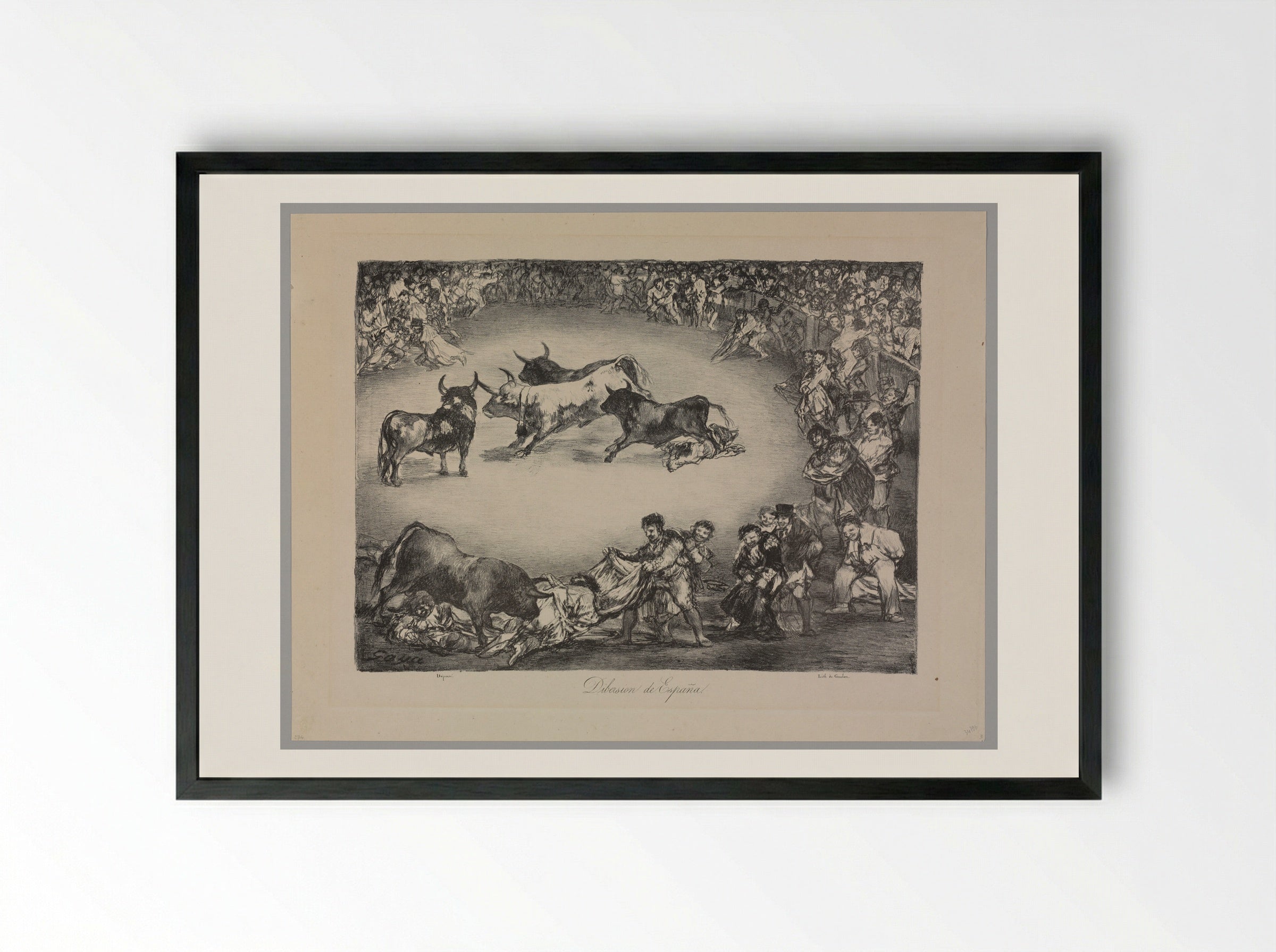 Diversión de España - Francisco José de Goya y Lucientes - Framed Print Black