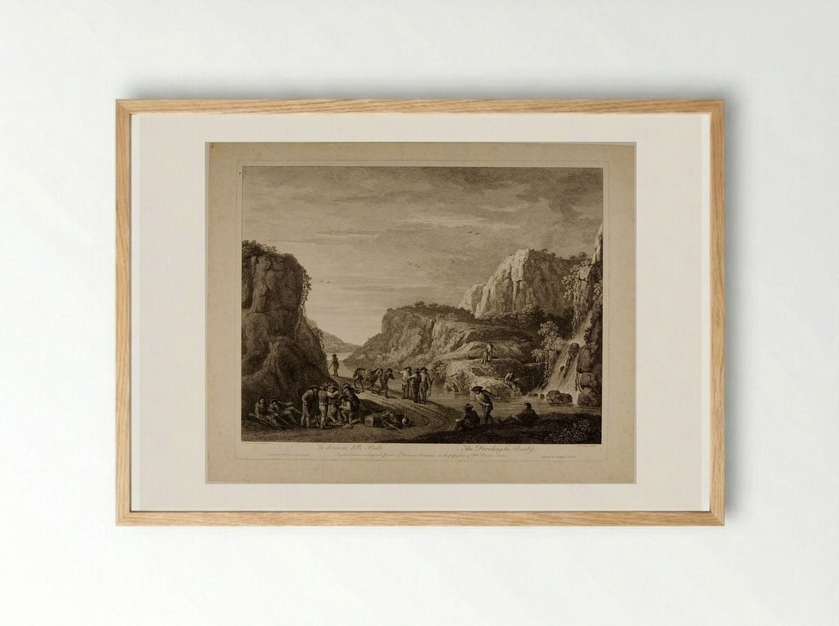 Dividing the Booty - François Vivares - Framed Print Wood