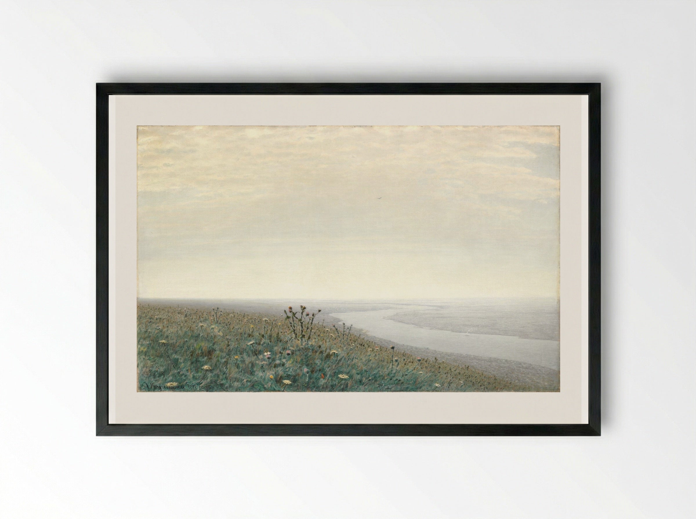 Dnieper in the Morning - Arkhip Kuindzhi - Framed Print Black