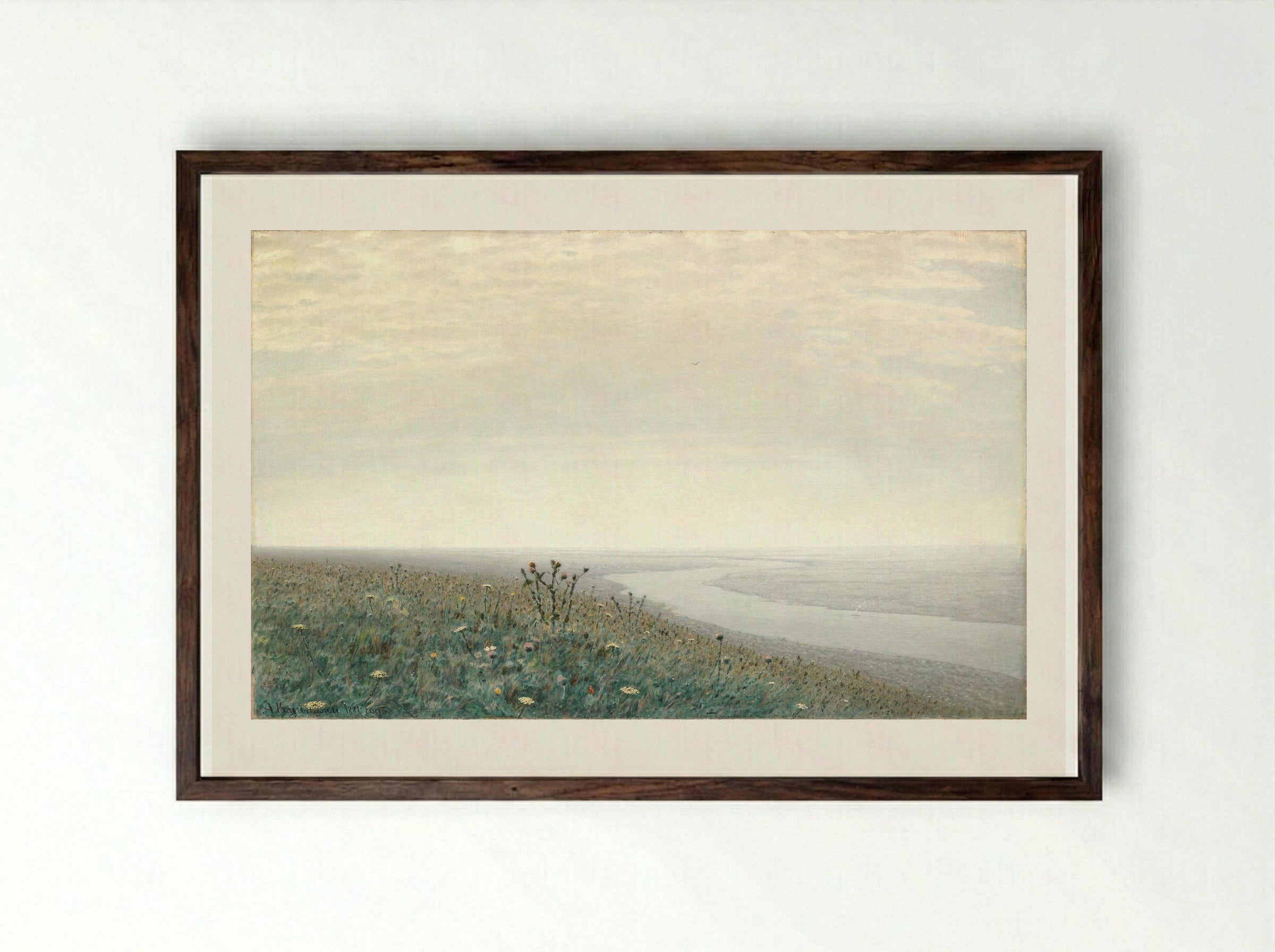 Dnieper in the Morning - Arkhip Kuindzhi - Framed Print Dark Wood