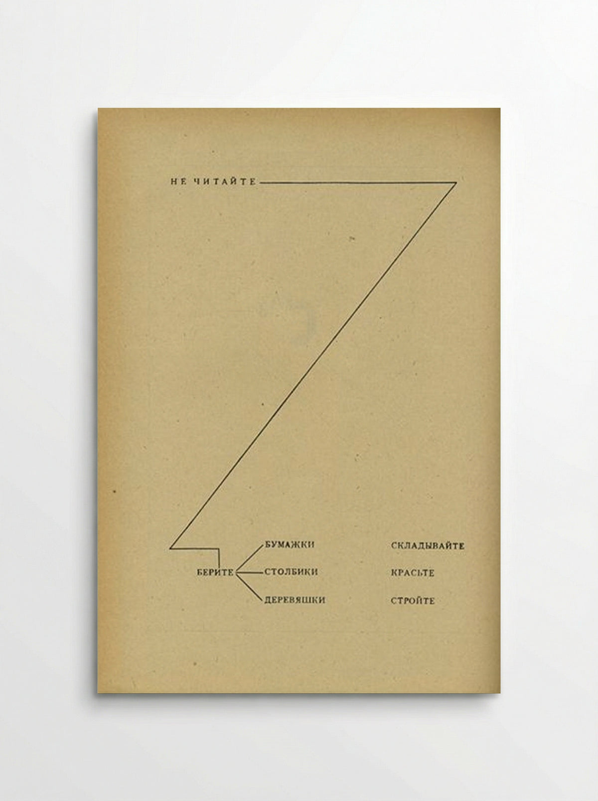 Do not read, grab bars, paper, pieces of wood, fold, paint, build - El Lissitzky - Poster