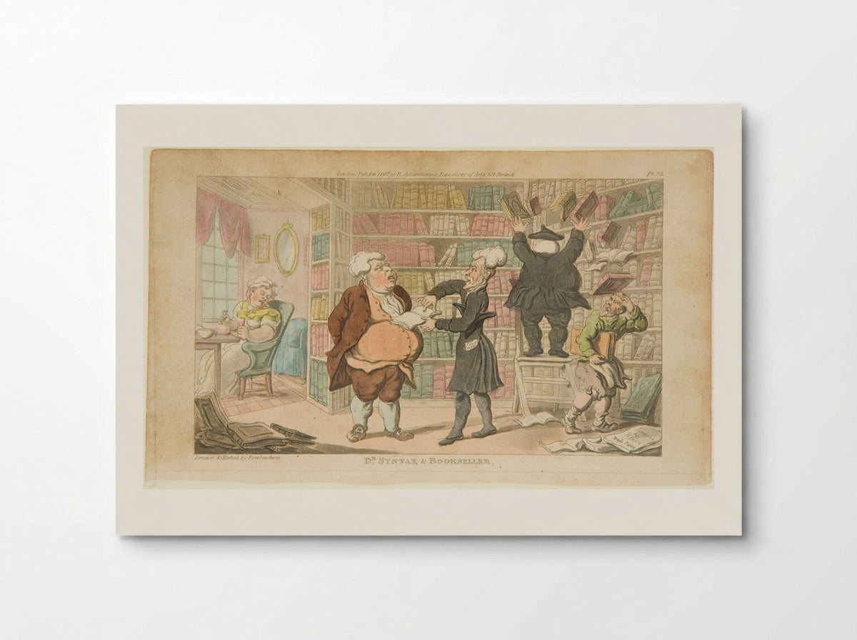 Doctor Syntax and the Bookseller - Thomas Rowlandson - Poster