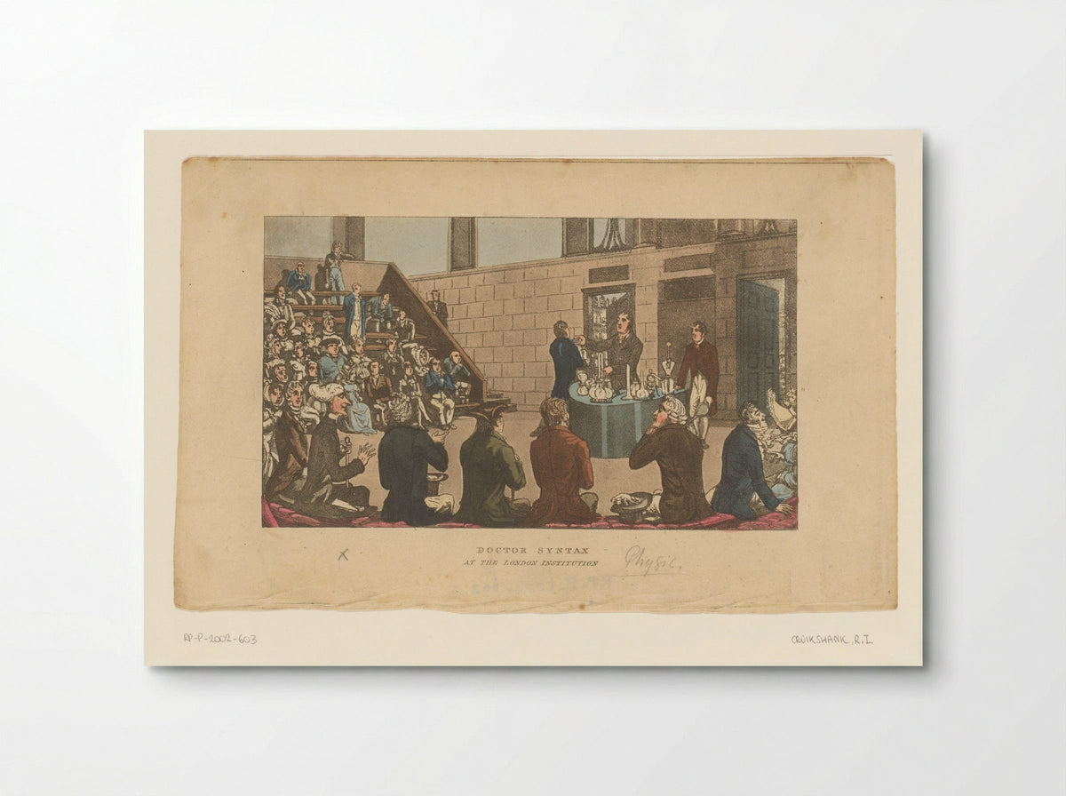 Doctor Syntax at the London Institution - Isaac Cruikshank - Poster