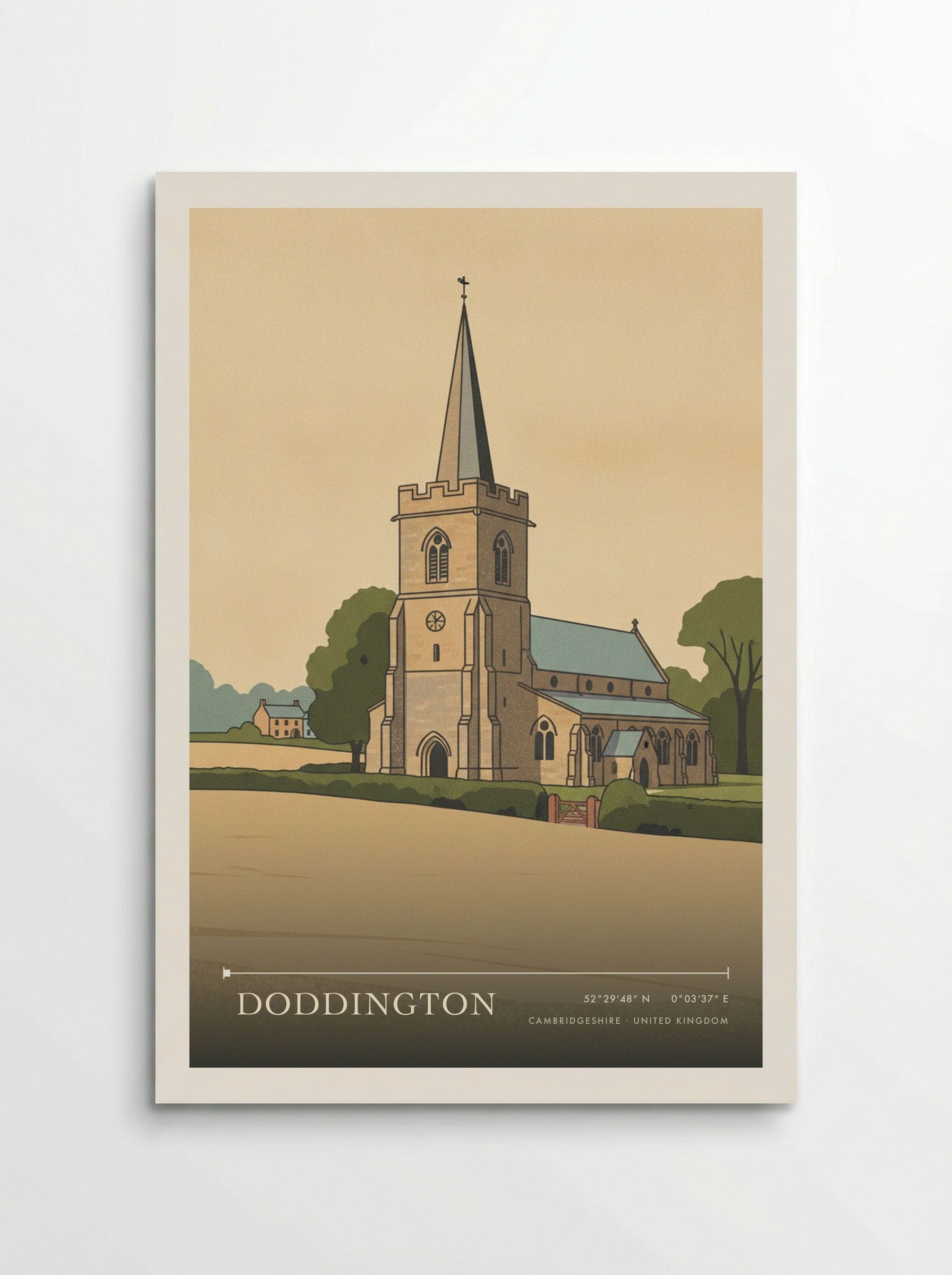 Doddington Cambridgeshire United Kingdom Travel Poster - Poster