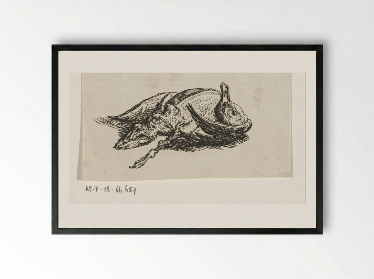 Dode eend - Jacob Elias van Varelen - Framed Print Black