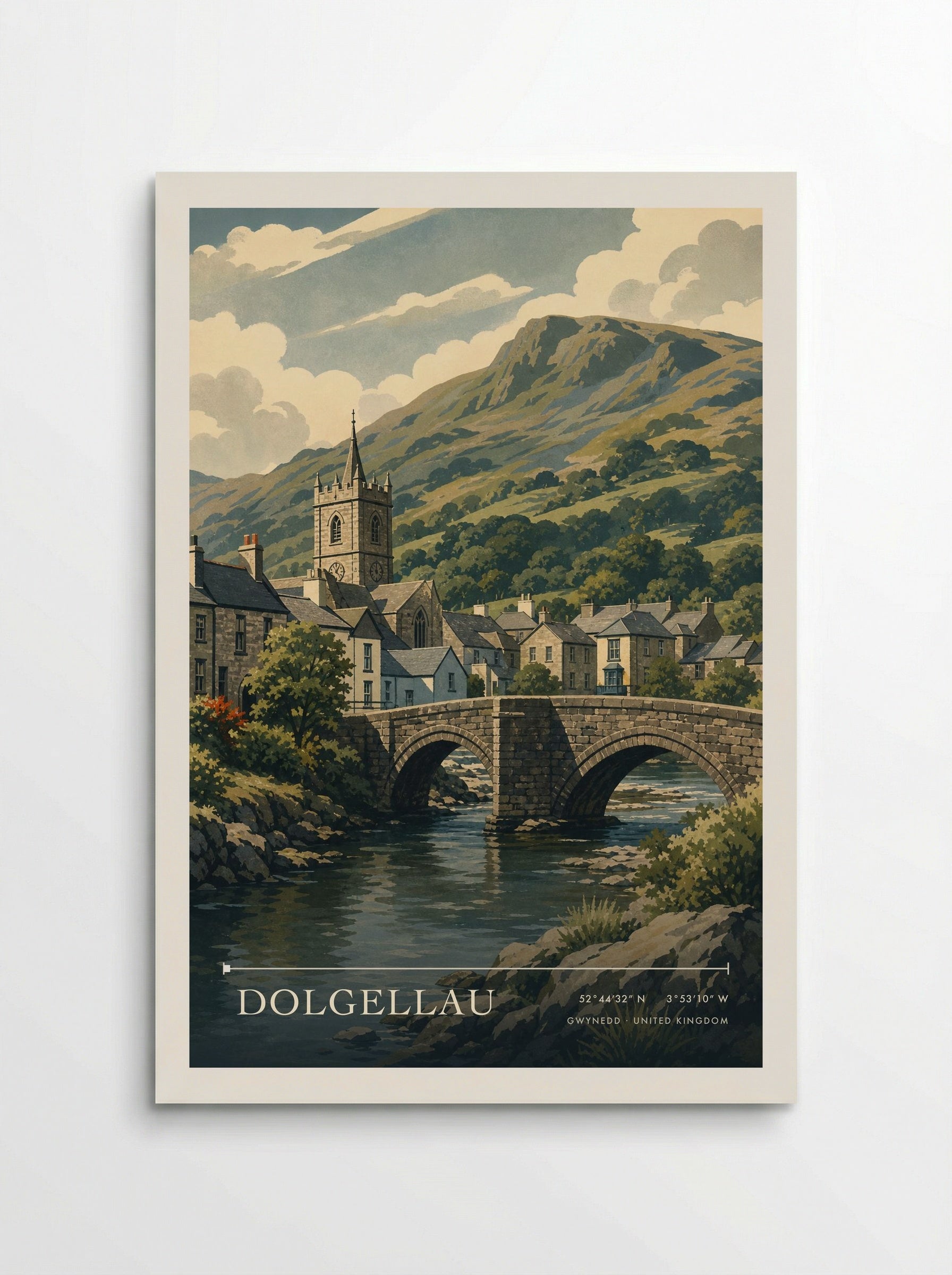 Dolgellau Gwynedd United Kingdom Travel Poster - Poster