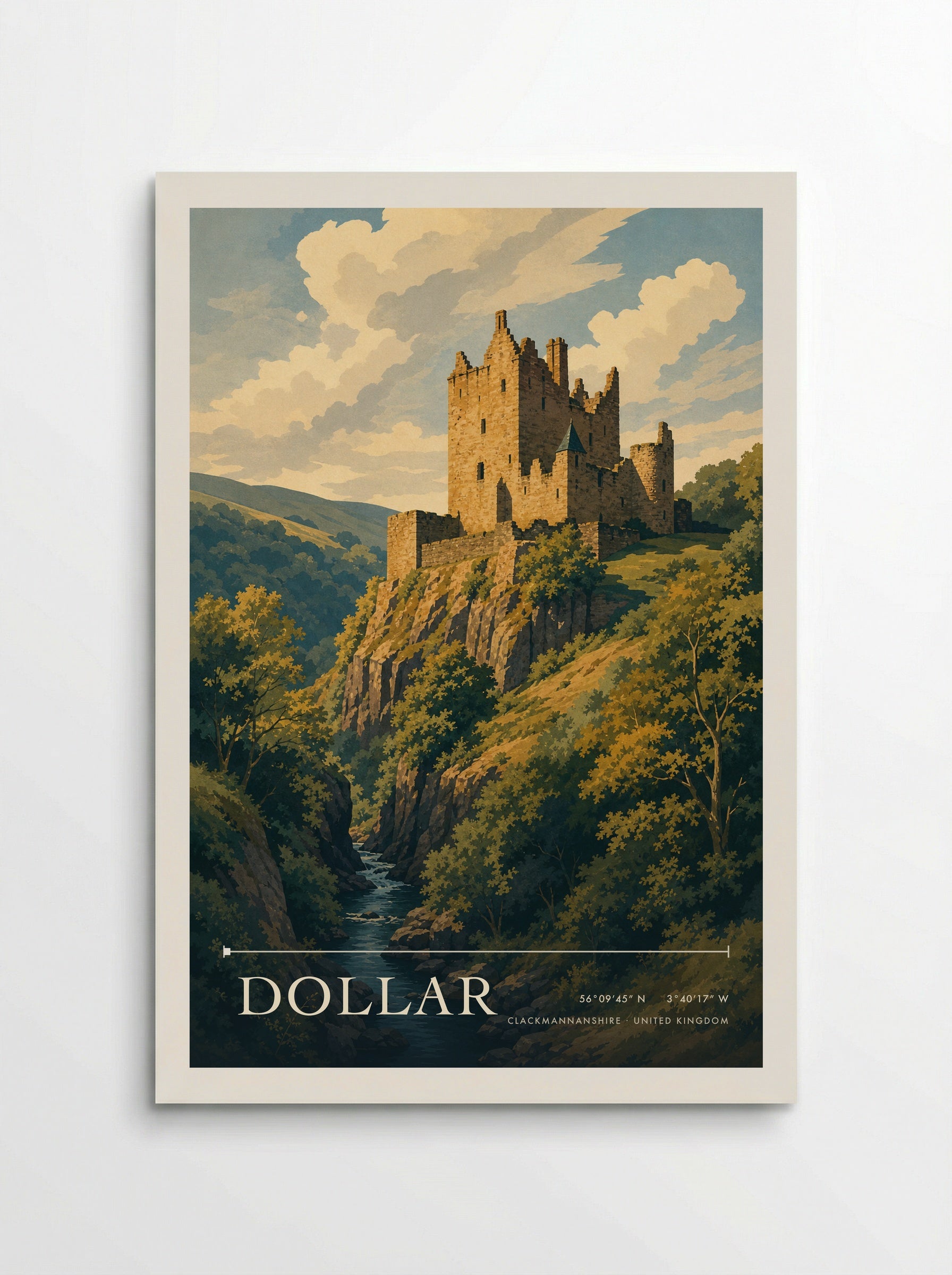 Dollar Clackmannanshire United Kingdom Travel Poster - Poster