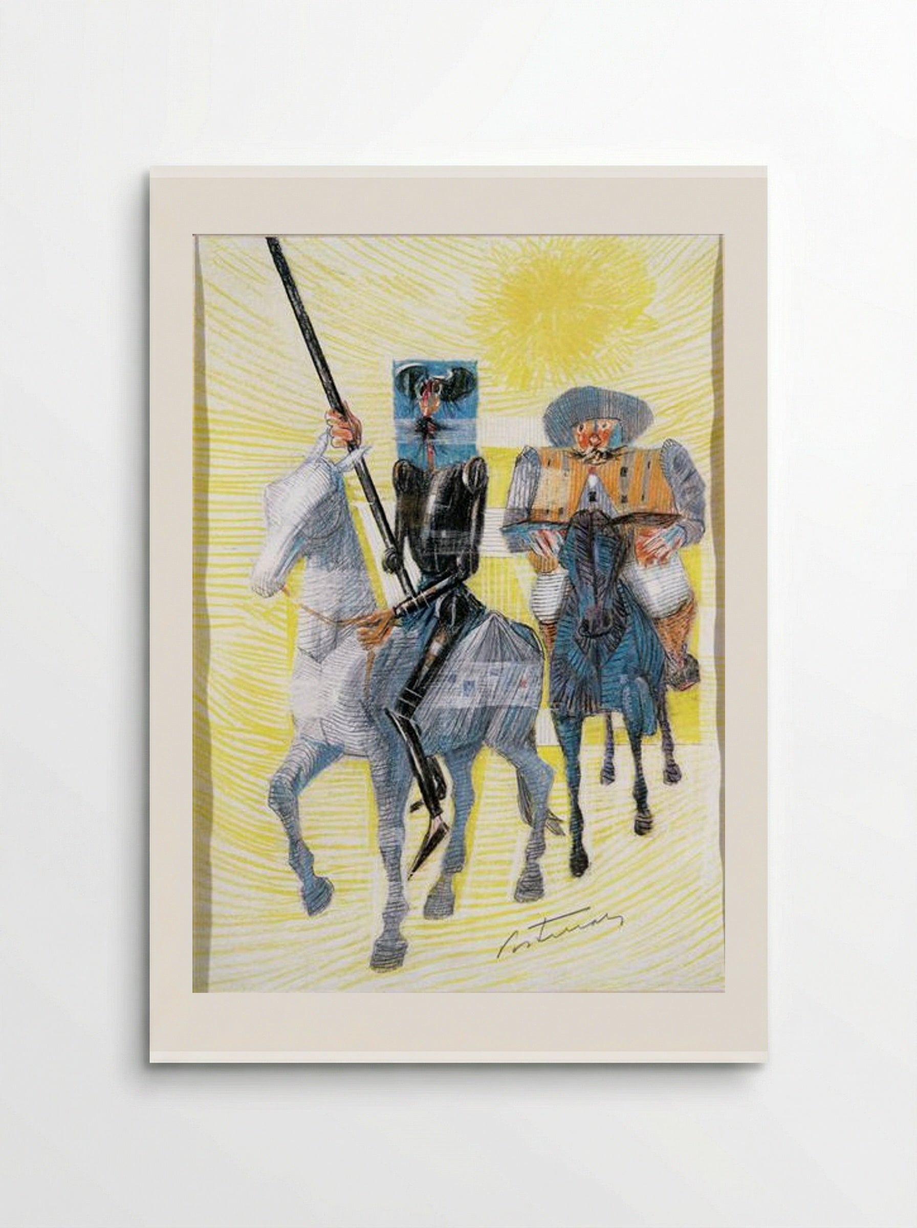 Dom Quixote e Sancho Pança Saindo para Suas Aventuras - Candido Portinari - Poster