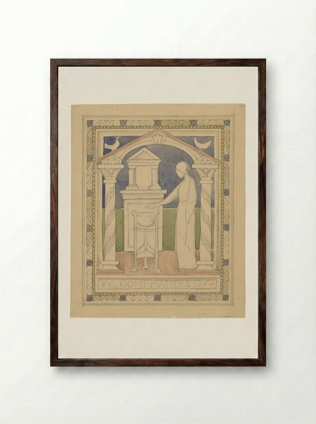 Domi Manere - Antoon Derkinderen - Framed Print Dark Wood