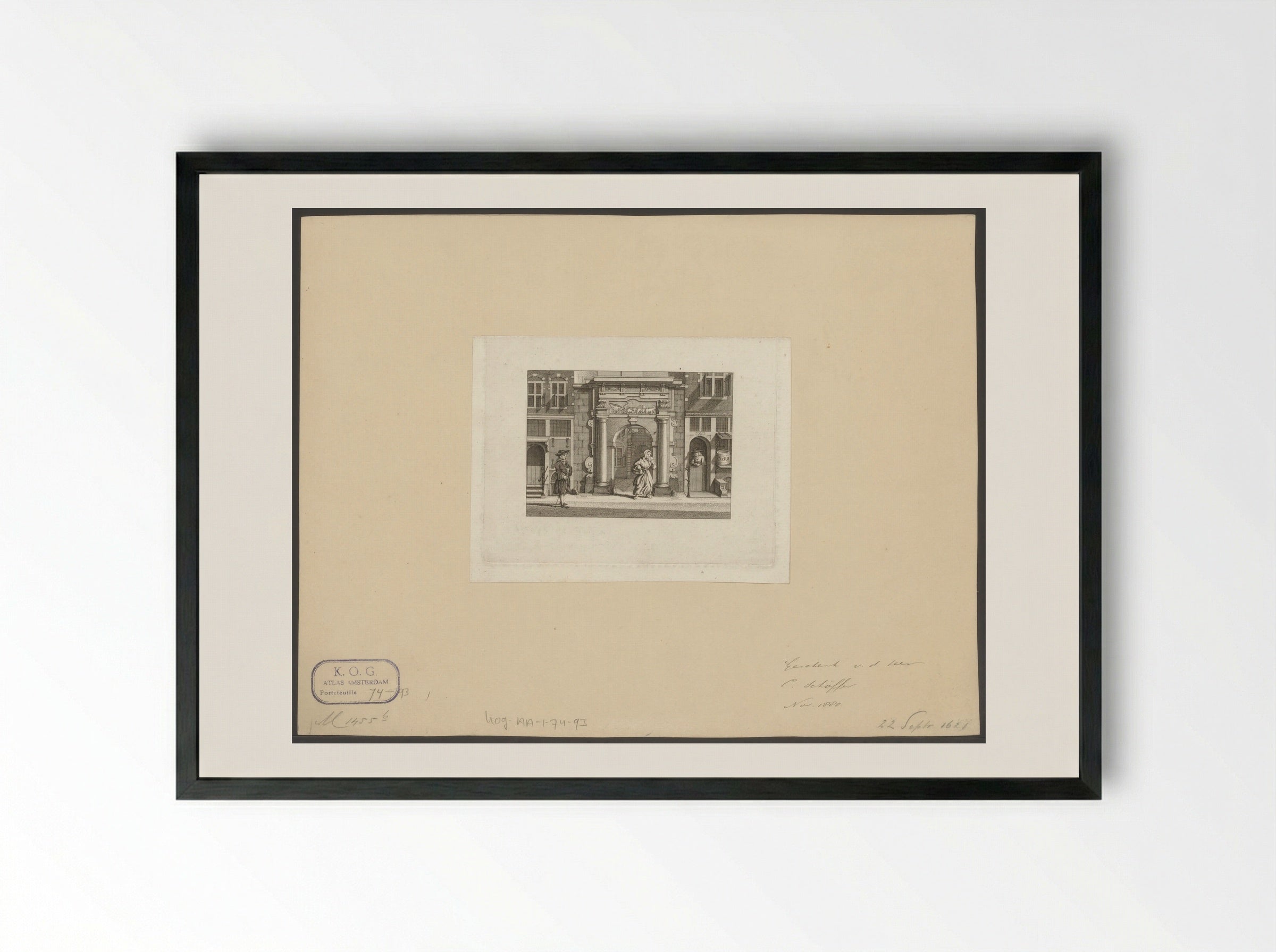Dominicus Sapma Escaping the Rasphuis in Amsterdam - Barent de Bakker - Framed Print Black