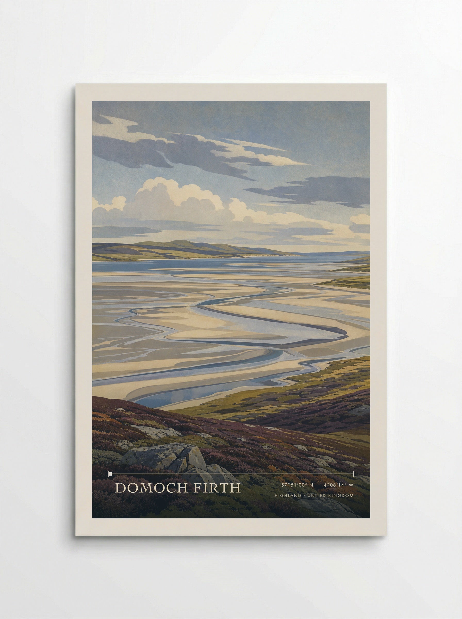 Domoch Firth Highland United Kingdom Travel Poster - Poster