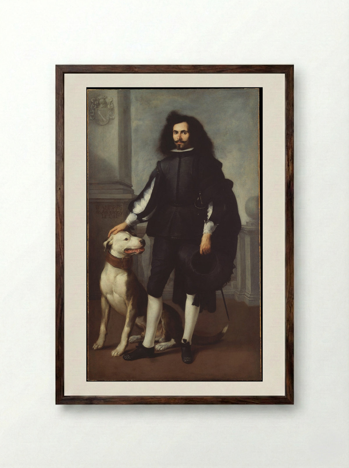 Don Andrés de Andrade y la Cal - Bartolomé Esteban Murillo - Framed Print Dark Wood