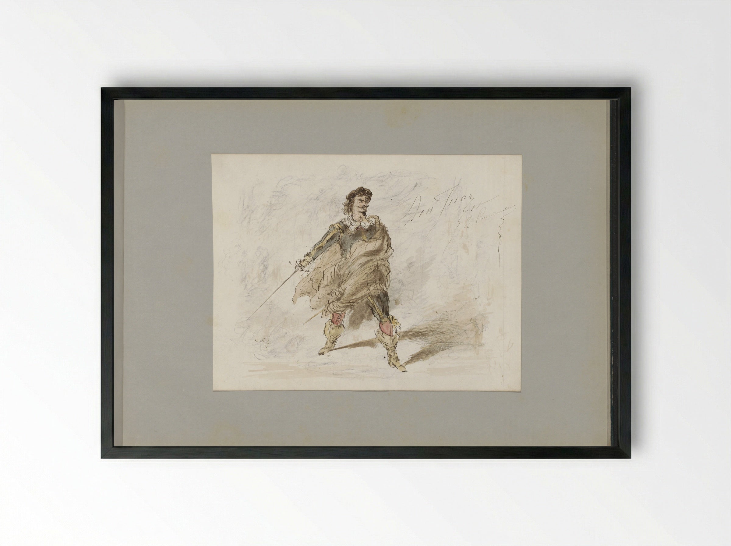 Don Juan - Alexander Ver Huell - Framed Print Black