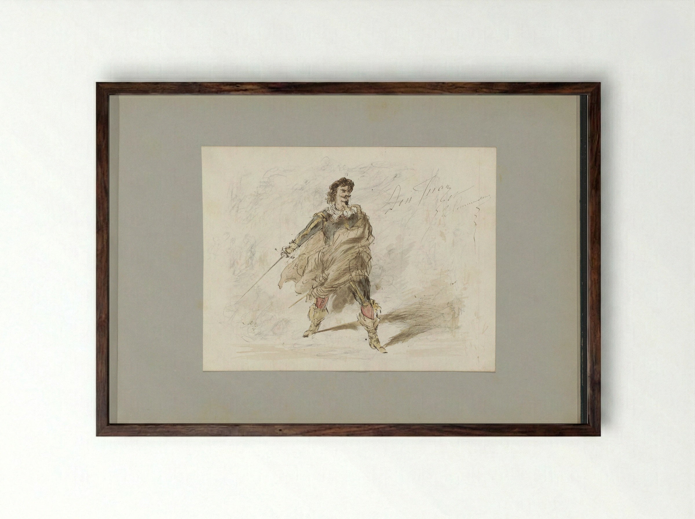 Don Juan - Alexander Ver Huell - Framed Print Dark Wood